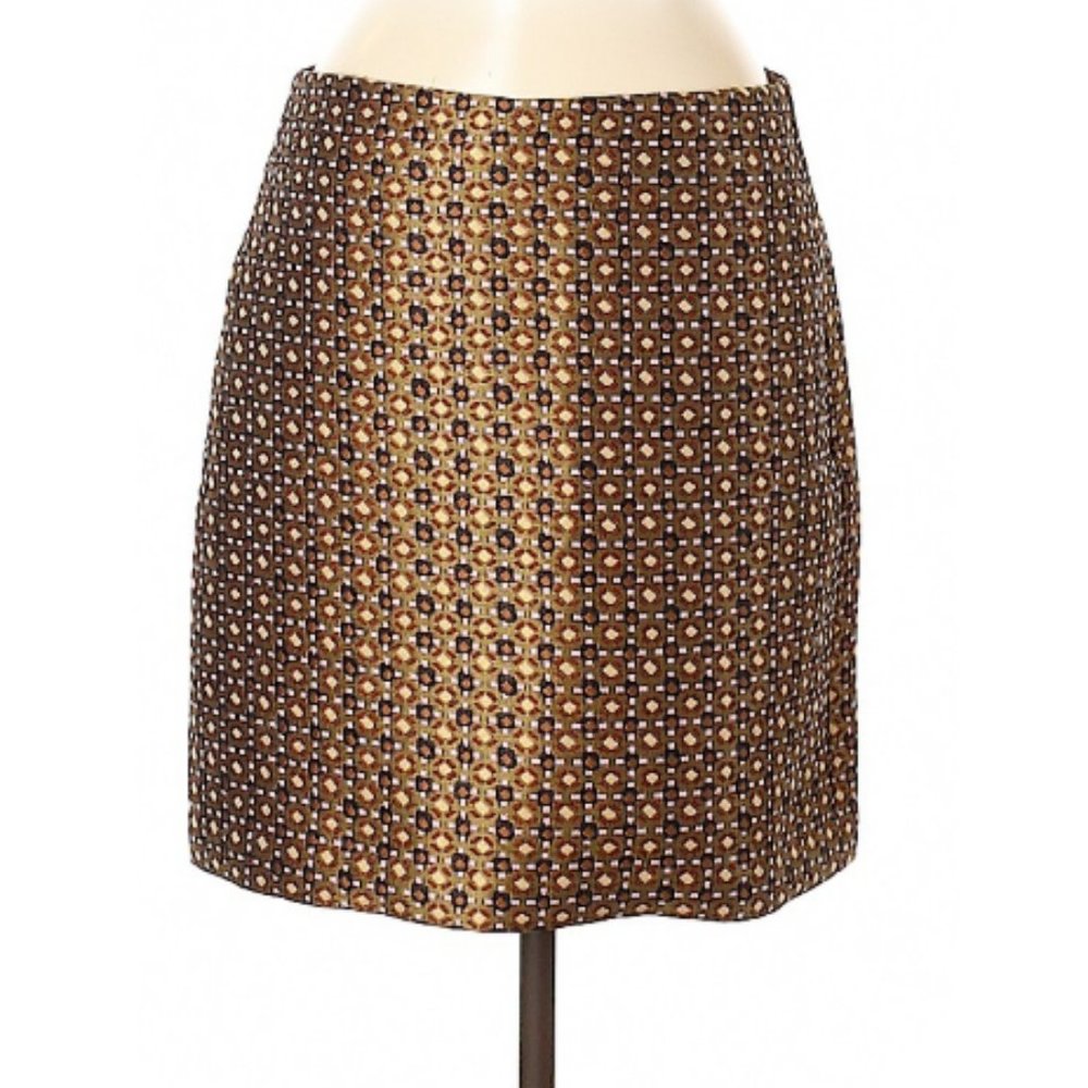 Ann Taylor Mod Print Brocade Skirt